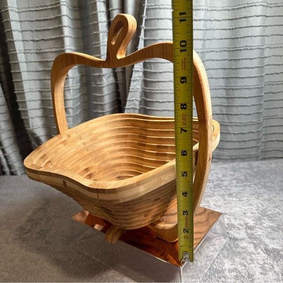 Apple Shaped Collapsible
Folding Fruit Storage Basket
Wooden Layer Trivet Bowl - Picture 4 of 9